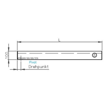 Untere Pendeltürschiene Höhe 100 mm mit Riegelschloss 2-324