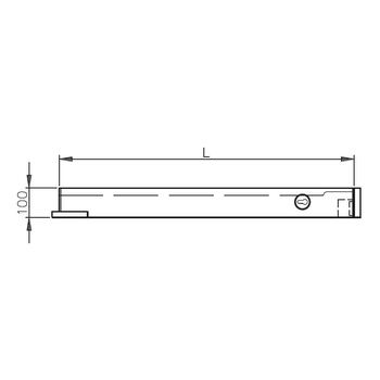 Untere Anschlagtürschiene Höhe 100 mm mit E-Öffner 2-504