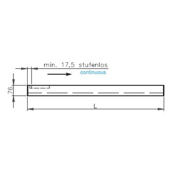 Obere Pendeltürschiene Höhe 76 mm 2-701