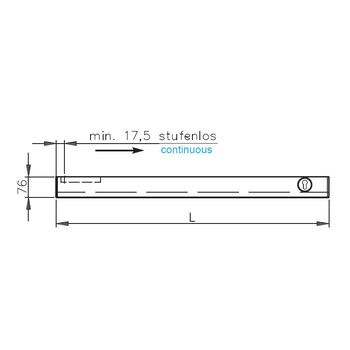 Obere Pendeltürschiene Höhe 76 mm 2-702