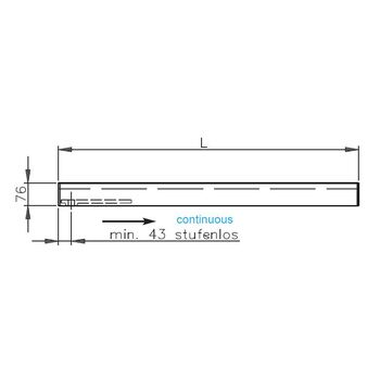 Untere Pendeltürschiene Höhe 76 mm 2-703