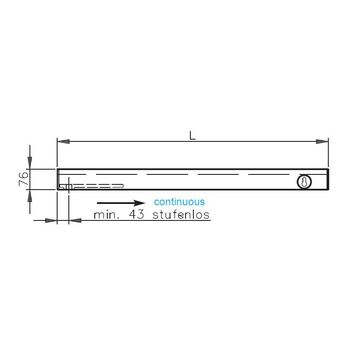 Untere Pendeltürschiene Höhe 76 mm 2-704