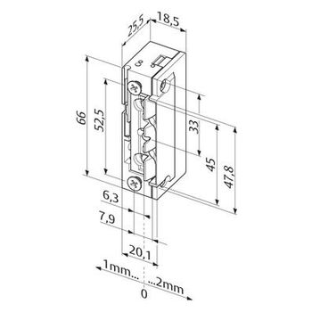 ASSA ABLOY 128.13 Türöffner Massbild