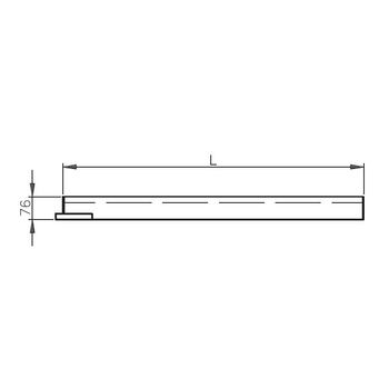 Untere Anschlagtürschiene Höhe 76 mm, ohne Riegelschloss 2-717