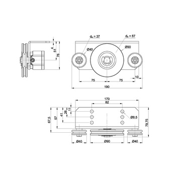 DICTATOR LD100L-S90 Massbild