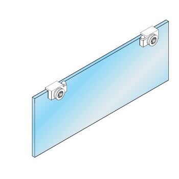 Schiebetürbeschlag miniMOline Schiebetür Set 50 Standard / Typ OS / 60 x 60 mm 4-590