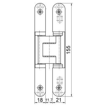 SIMONSWERK Objektband TECTUS TE 540 3D Massbild