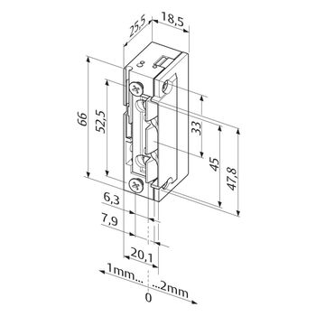 ASSA ABLOY 138.13 Türöffner Massbild