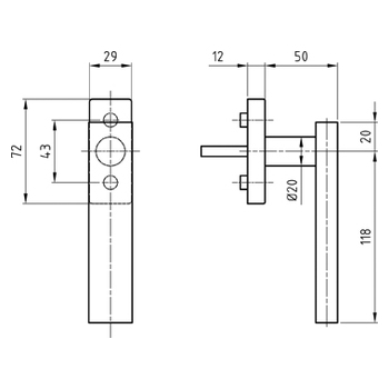 Fensterdrehgriff Glutz 6016/6116 CF Durban