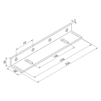 Montagewinkel L-Förmig für Mini-Magnete 600 LBS