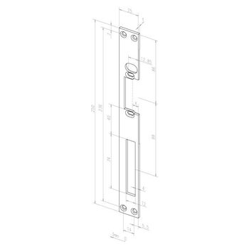 ASSA ABLOY Flachschließblech -------05035-04 Technische Zeichnung