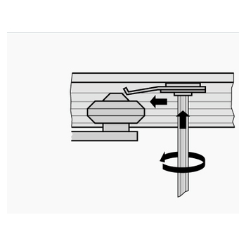 TJSS Zubehör Feststeller  Art.Nr. 3.21.0  arretiert die Türe in beliebigem Winkel, Einstellbereich 60-135°, kombinierbar mit Öffnungsdämpfer 