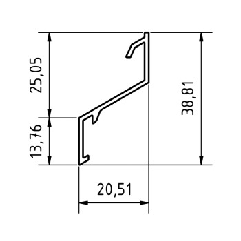 Z-Lamelle,  schiebewassersicher 010