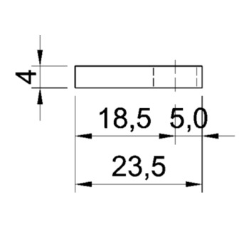 Rechteckige Lamelle 010BEG