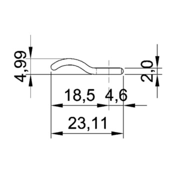 S-förmige Lamelle 010BI