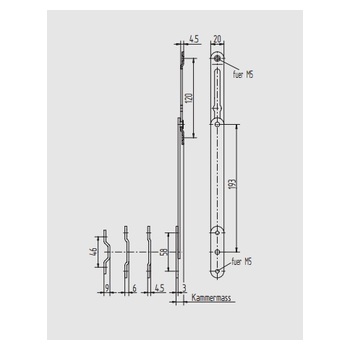 Kippflügelschere mit 4.5 mm hohem Führungsteil