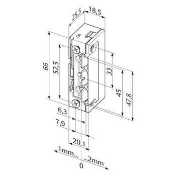 ASSA ABLOY 128E.13 Türöffner Massbild