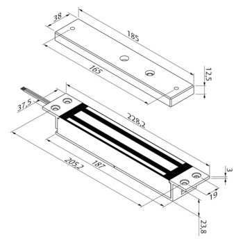 ASSA ABLOY MAG-600MM-----H Massbild