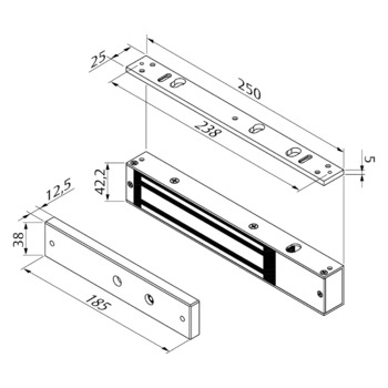 assa abloy MAG-600SM------ Masszeichnung