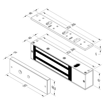 ASSA ABLOY MAG-1200SM---- Massbild