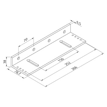 Montagewinkel L-Förmig für Maxi-Magnete 1200 LBS