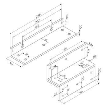 Montagewinkel Z-Förmig für Maxi-Magnete 1200 LBS (2x MAGAC-Z-AL1200-)