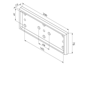 Montageplatte für Maxi-Magnete 1200 LBS