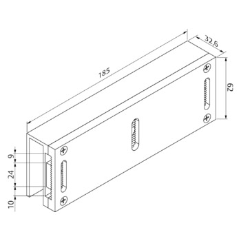 Glasklemmschuh für Mini/Maxi-Magnete 600/1200 LBS