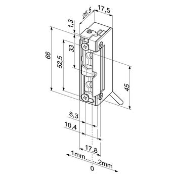 ASSA ABLOY 118WR Türöffner Massbild