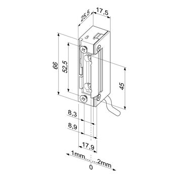 ASSA ABLOY 118W Türöffner Massbild