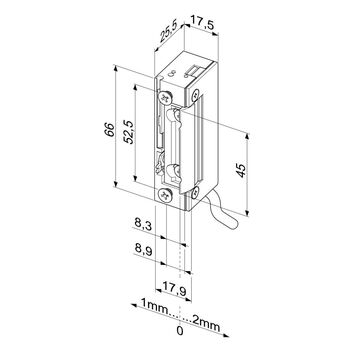 ASSA ABLOY 118WE Türöffner Massbild