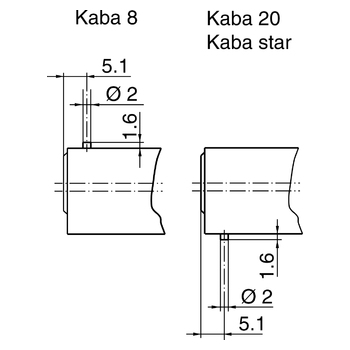 KABA M1515K Massbild Kontaktstift