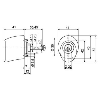 M3489 Zylinderolive Massbild