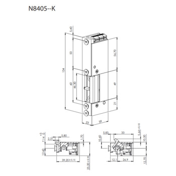 Fluchttüröffner N8405--K Massbild