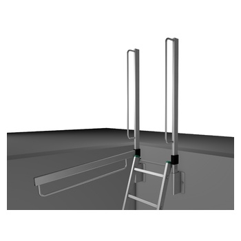 Leiter-Aussteigebügel zum Anschrauben, klappbar