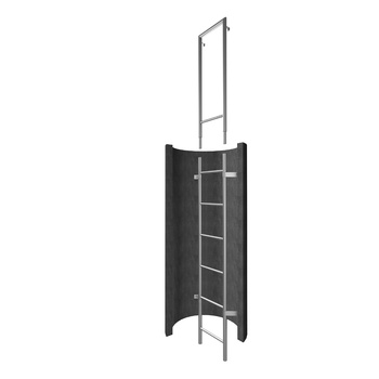 Schachtleiter 340 mm, Inox V2A