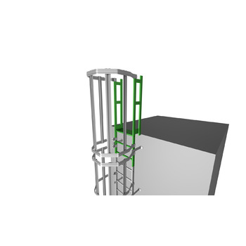 Zubehör für Steigleiter 600 mm - Ausstieg-Treppenstufenpodest Bausatz