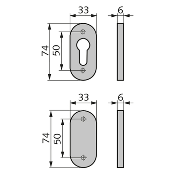 HAFI Klipsrosette Modell 282 Massbild