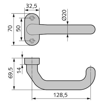 FSB 06 1146 Drücker 02.180 Massbild