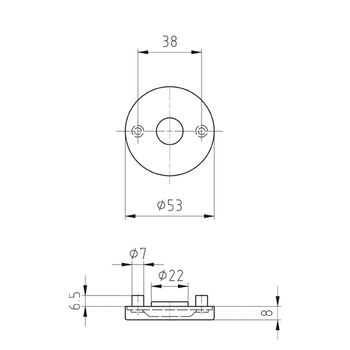 Drückerrosette Glutz 5620C