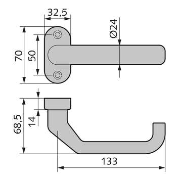 FSB 06 0662 Drücker 02.186 Massbild