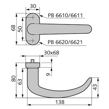 OGRO PR 8999 Drücker WSS 02.310 Zeichnung