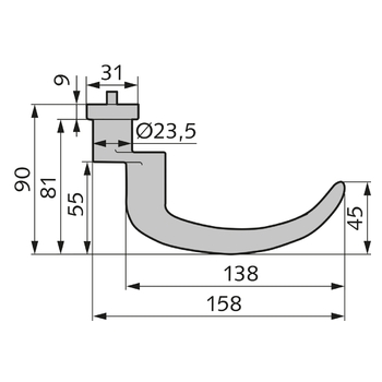 OGRO PR 8999 A Drücker WSS 02.311 Zeichnung