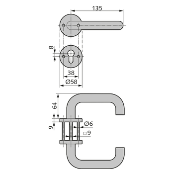 PRO_FS-K138-15-15S-PZ-F9005 Drücker WSS 02.478 Zeichnung