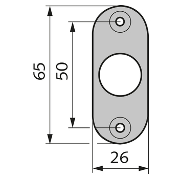 WSS Drückerrosette 50009094 Zeichnung