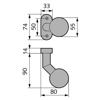 HAFI Türknopf Design 826/788 Zeichnung