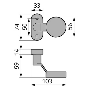 HAFI Türknopf Design 828/788 Zeichnung