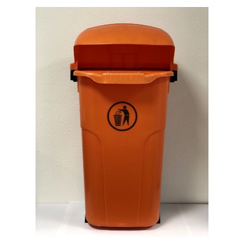 Kerichtbehälter Modell DIN, 50 Liter orange