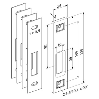 ASSA ABLOY SET352E-25---00 Masszeichnung