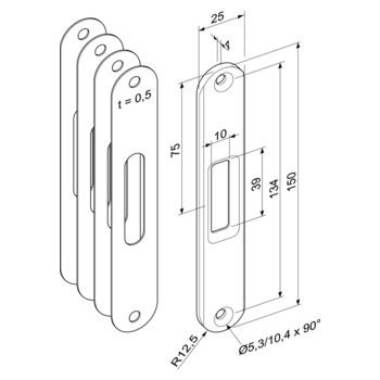 ASSA ABLOY SET352R-25---00 Massbild